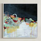"Abstract Landscape (Dark)" - Art Print in Shine by Kirsta Benedetti - Framed Canvas