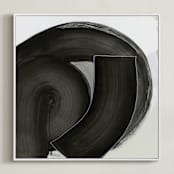 "Fitting Together II" - Art Print in Chalkboard by Kirsta Benedetti - Framed Canvas