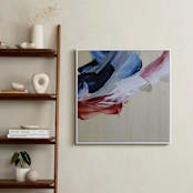 "We Will Move I" - Art Print in Deep Blue and Rose Red by Candace Rae Art - In a Room