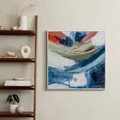 "Yin & Yang I" - Art Print in Indigo + Orange by Mary Gaspar - In a Room