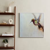 "The Humbly Hummingbird " - Art Print in orange by Amanda Faubus - In a Room