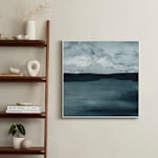 "A Hushed Evening" - Art Print in Indigo Blue by Renee Anne Bouffard-McManus - In a Room