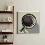 "Morning Coffee" - Art Print in Deep Roast and Olive by Amber Piacentine - In a Room