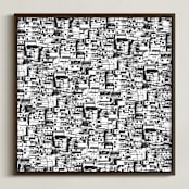 "Hillside" - Art Print in Ink by Elizabeth Kunkle - Framed