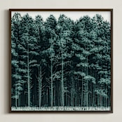 "through the trees" - Art Print in Pine by Keely Norton Owendoff - Framed