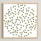 "Astralis" - Art Print in Yellow Gold by Vanessa An Lim - Framed
