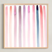 "Autumn, No. 4 (Stripes)" - Art Print in Warm by studio SYLVO - Framed