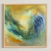 "Winds of Change" - Art Print in Marigold by Stacy Kron - Framed