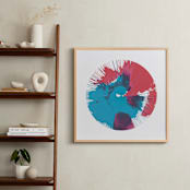 "Abstract Spin Art in Rocket Pop" - Art Print in Rocket Pop by Lauren Webster - In a Room