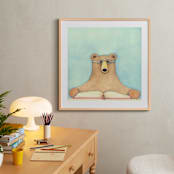 "Bear - let's read" - Art Print in aqua by Someday Designs - In a Room