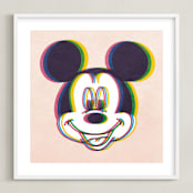 "Glitch" - Art Print in Blush by Igor - Framed