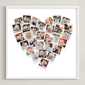 "Holiday Heart Snapshot Mix®: Framed Photo" - Framed Photo in White by Minted - Framed