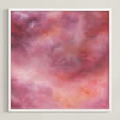 "Revolution" - Art Print in Berry Pink by Emily Magone - Framed