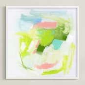 "Summer Holiday" - Art Print in Lime by Lindsay Megahed - Framed