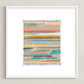 "Tapestry 6" - Art Print in latte by Kate Capone - Framed