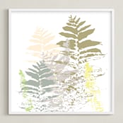 "Fern Palooza" - Art Print in Earth colors by Aimee Siberon - Framed