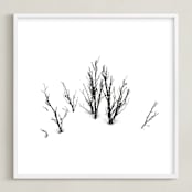 "Deep in snow" - Art Print in Snow white by Johanna Phillips Huuva - Framed