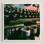 "Underwood No 5" - Art Print in Grapefruit by Mechelle Gilford - Framed