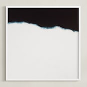 "The Plunge (right)" - Art Print in stark white by Amanda Phelps - Framed