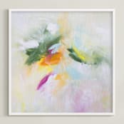 "Garden Party No. 2" - Art Print in Bright Blush by Julia Contacessi - Framed