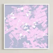 "Dynamic Movement 9.3" - Art Print in Pastel Pink by Simona Gocan - Framed