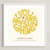 "Forever Sunshine" - Personalized Art Print in Goldenrod by Carrie ONeal - Framed