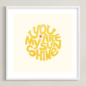 "Forever Sunshine" - Art Print in Sunflower by Carrie ONeal - Framed