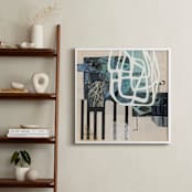 "Daily Contemplation 4" - Art Print in Turquoise by Cordula Kagemann - In a Room