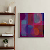 "Scandinavian Modern Revisit" - Art Print in Electric Crimson by Lisa Sundin - In a Room