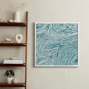 "Be. Here. Now." - Art Print in Ocean Blue by Ria Sharon - In a Room