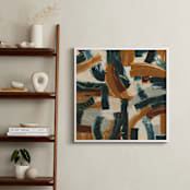 "Primarily" - Art Print in Gold Ochre by Jennette Romney - In a Room