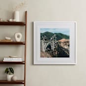 "Bixby Bridge Road Block" - Art Print in Hilltop Green by Danielle Kroll - In a Room