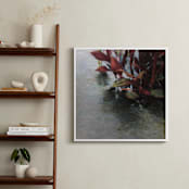 "Botanical Drizzle" - Art Print in Lily Pad Wine by Cindy Gillett - In a Room