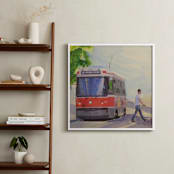 "Spadina Streetcar" - Art Print in Cerulean Blue by Annie Seaton - In a Room