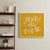 "joie de vivre lettering" - Art Print in Honey Bee by Sam Dubeau - In a Room