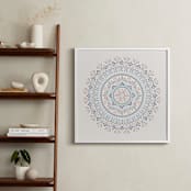"Jardin Mandala" - Art Print in Cornflower by Amber Barkley - In a Room