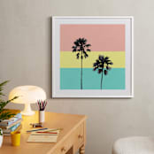 "Palm Tree Silhouette" - Art Print in sunshine by Cass Loh - In a Room
