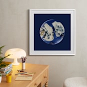 "Moon Landing" - Art Print in Navy Blue by Hi Adelaide - In a Room