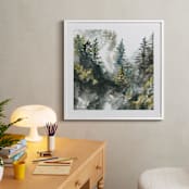 "Forest Mist" - Art Print in White by Anne Kostecki - In a Room