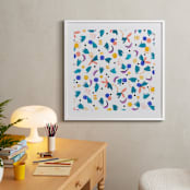 "Geometric plants" - Art Print in White by FERNANDA MARTINEZ - In a Room
