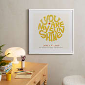"Forever Sunshine" - Personalized Art Print in Goldenrod by Carrie ONeal - In a Room
