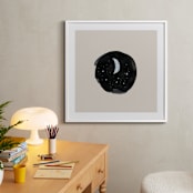 "Little Moon" - Art Print in Cream by Nancy Noreth - In a Room