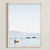 "Portofino Afternoon" - Art Print in Sky by Three Kisses Studio - Framed