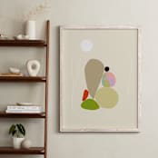 "Poetic Shapes 1" - Art Print in Fresh Linen by Dominique Vari - In a Room