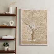 "Washington D.C. vintage-looking city map" - Art Print in Sepia by Rosana Laiz Blursbyai - In a Room