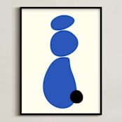 "Persevere" - Art Print in Lapis Lazuli by Beth Vassalo - Framed