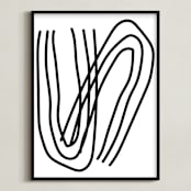 "A Bend in the Road" - Art Print in Snow by Kisco Print Shop - Framed