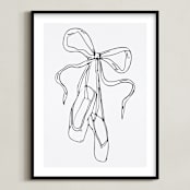 "Dancing Shoes" - Art Print in Starling Black by Nicole Simms - Framed