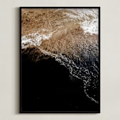 "Black Sand IV" - Art Print in Onyx by Karly Rose Sahr - Framed