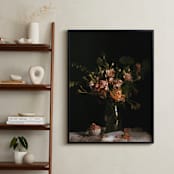 "Moody Floral Still Life" - Art Print in Moody Rose by Katie Buckman - In a Room
